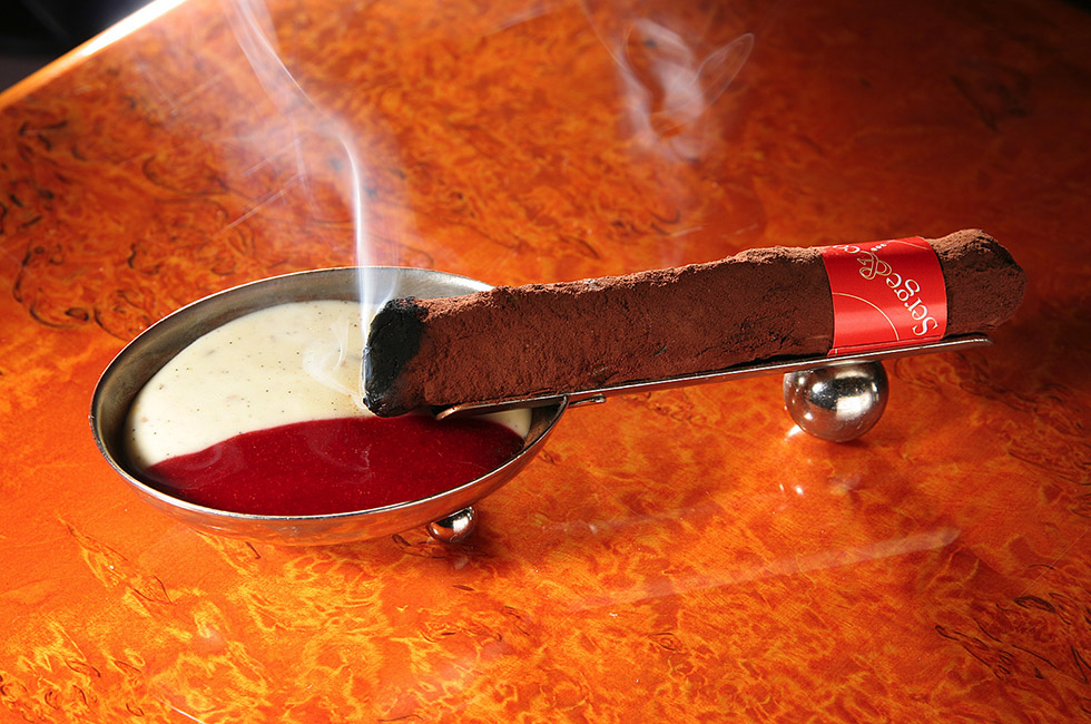 smoking chocolate cigar